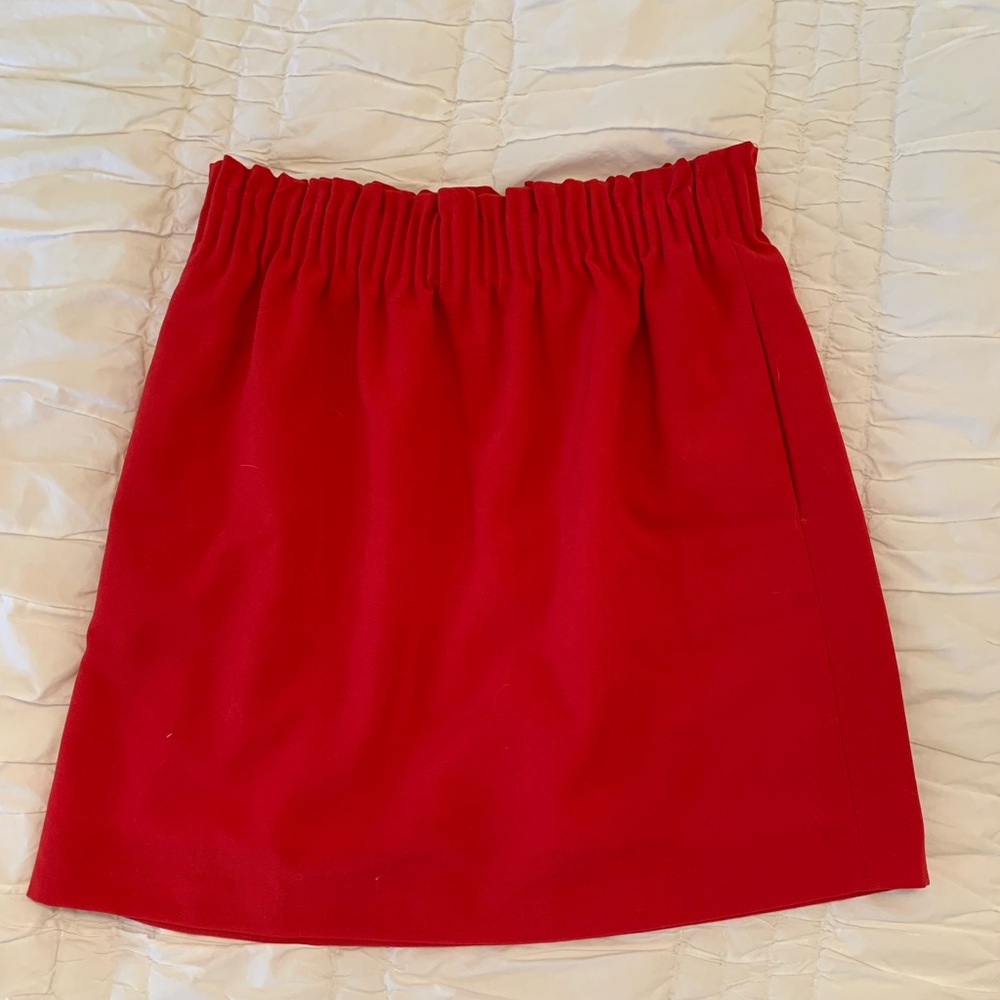 J.Crew paper bag skirt in red